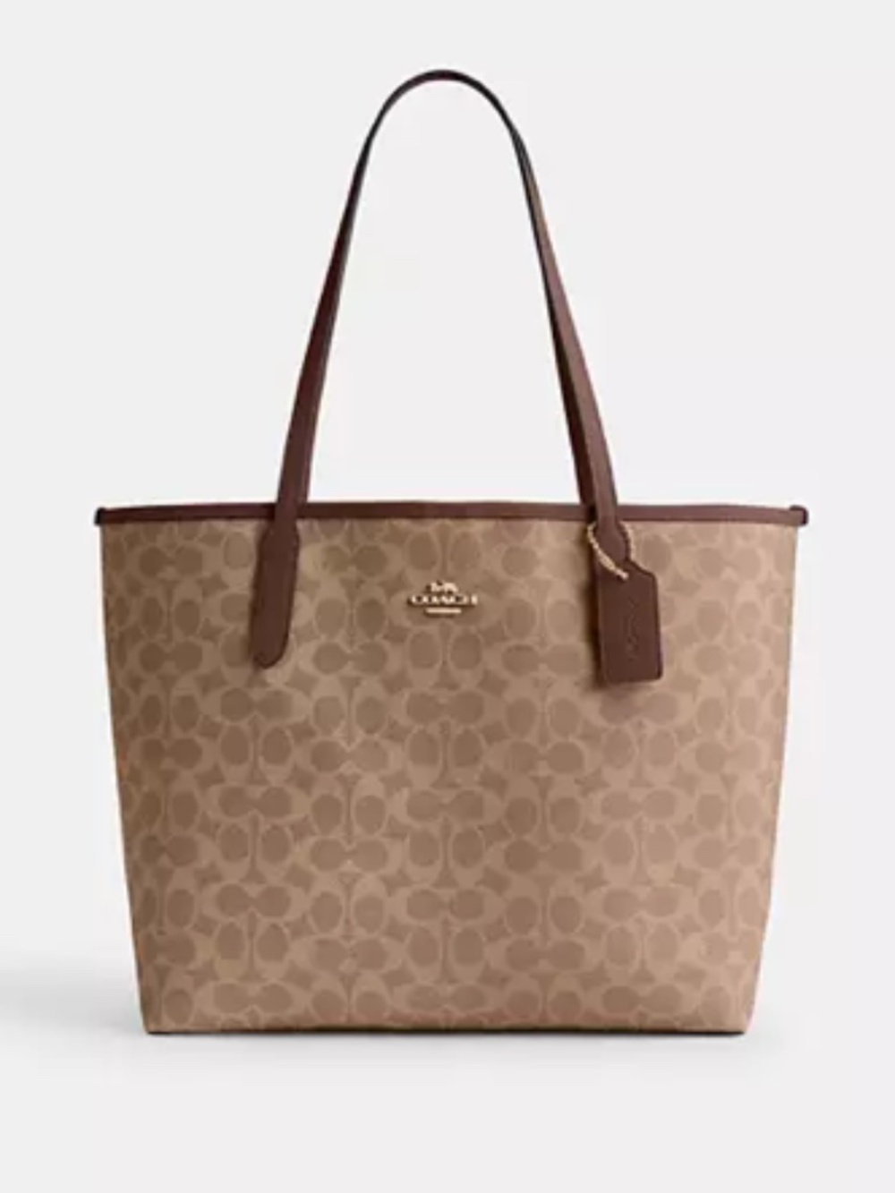 Coach Outlet City Tote Bag In Signature Canvas